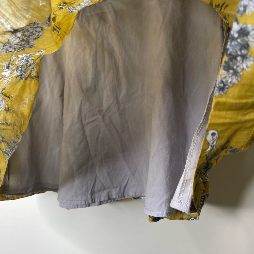 Pili Carrera girl teen mustard gold and grey leopard zebra print mini skirt 14 - Picture 8 of 10